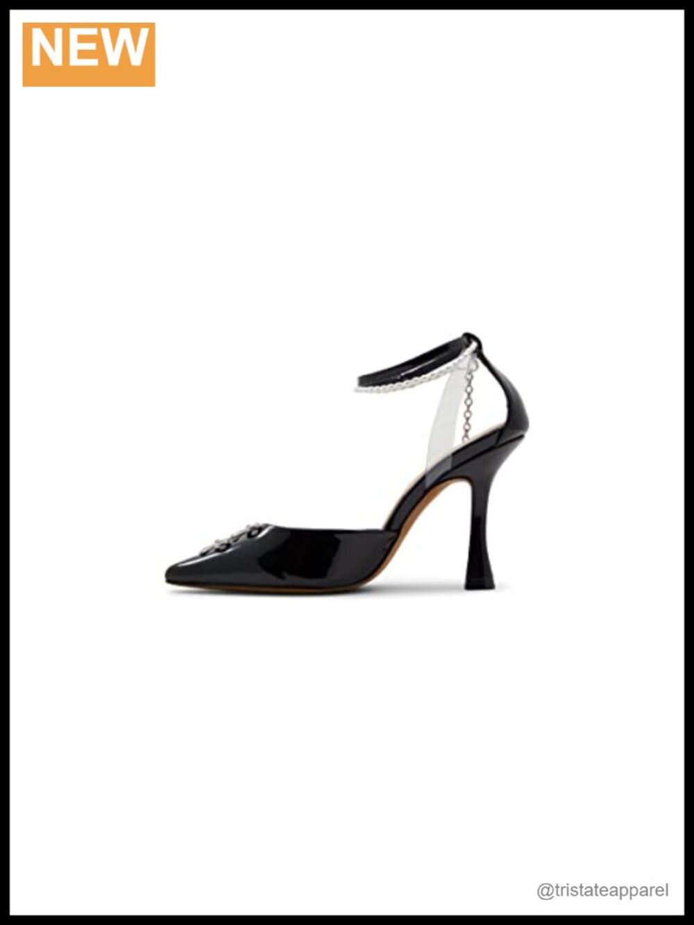 Sparkling Stiletto Heel Ankle Strap Pump Wedding Shoes Synthetic